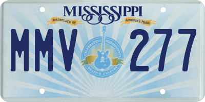 MS license plate MMV277