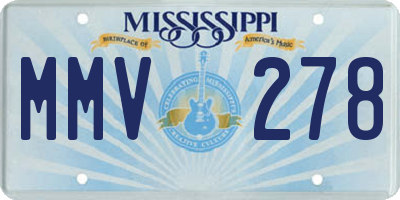 MS license plate MMV278