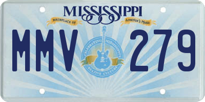 MS license plate MMV279