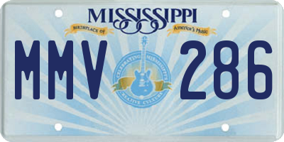 MS license plate MMV286