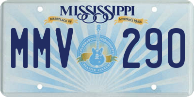 MS license plate MMV290
