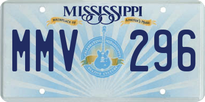 MS license plate MMV296