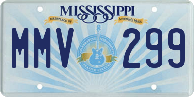 MS license plate MMV299