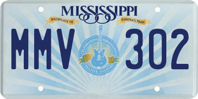 MS license plate MMV302