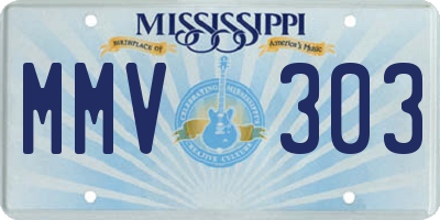 MS license plate MMV303