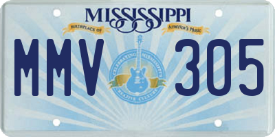 MS license plate MMV305