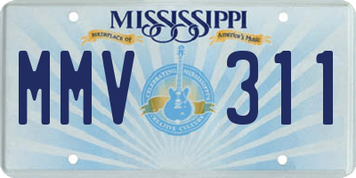MS license plate MMV311