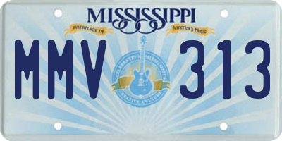 MS license plate MMV313