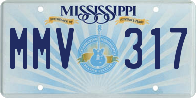 MS license plate MMV317
