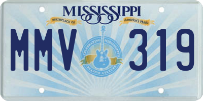 MS license plate MMV319