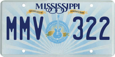 MS license plate MMV322