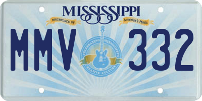 MS license plate MMV332