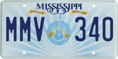 MS license plate MMV340