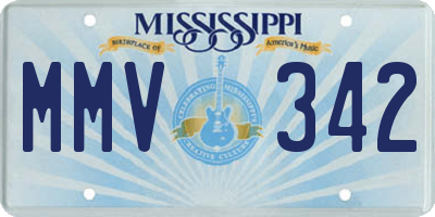 MS license plate MMV342