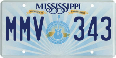 MS license plate MMV343