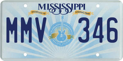 MS license plate MMV346