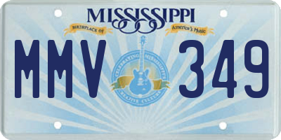 MS license plate MMV349