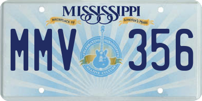 MS license plate MMV356