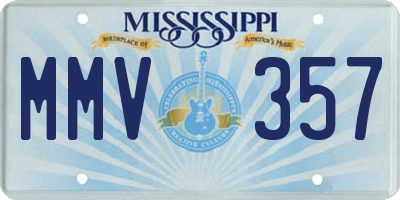 MS license plate MMV357