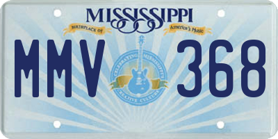 MS license plate MMV368