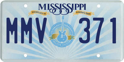MS license plate MMV371