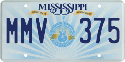 MS license plate MMV375