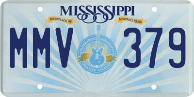 MS license plate MMV379