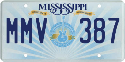 MS license plate MMV387