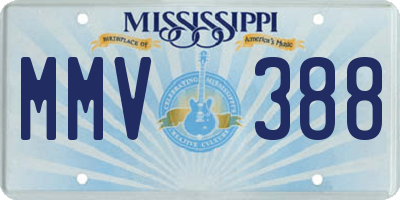MS license plate MMV388