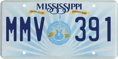 MS license plate MMV391