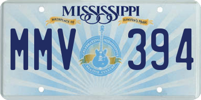 MS license plate MMV394