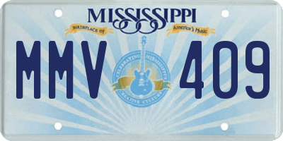 MS license plate MMV409