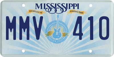 MS license plate MMV410