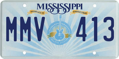 MS license plate MMV413