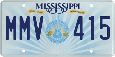 MS license plate MMV415