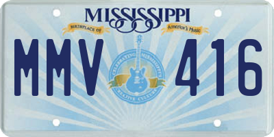MS license plate MMV416