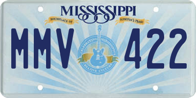 MS license plate MMV422