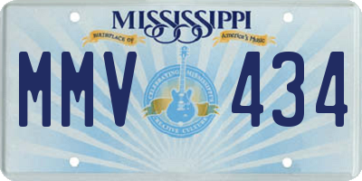 MS license plate MMV434