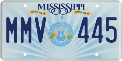 MS license plate MMV445
