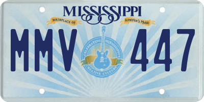 MS license plate MMV447