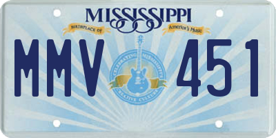 MS license plate MMV451