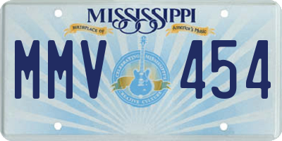 MS license plate MMV454