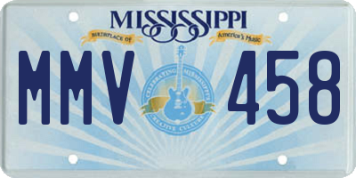 MS license plate MMV458
