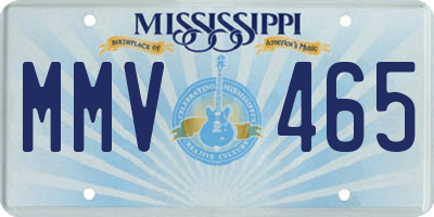 MS license plate MMV465