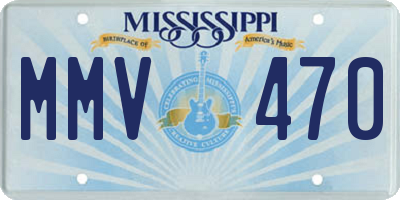 MS license plate MMV470