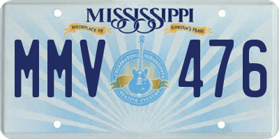 MS license plate MMV476