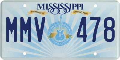 MS license plate MMV478