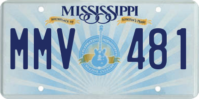 MS license plate MMV481