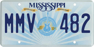 MS license plate MMV482