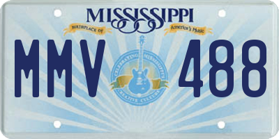 MS license plate MMV488